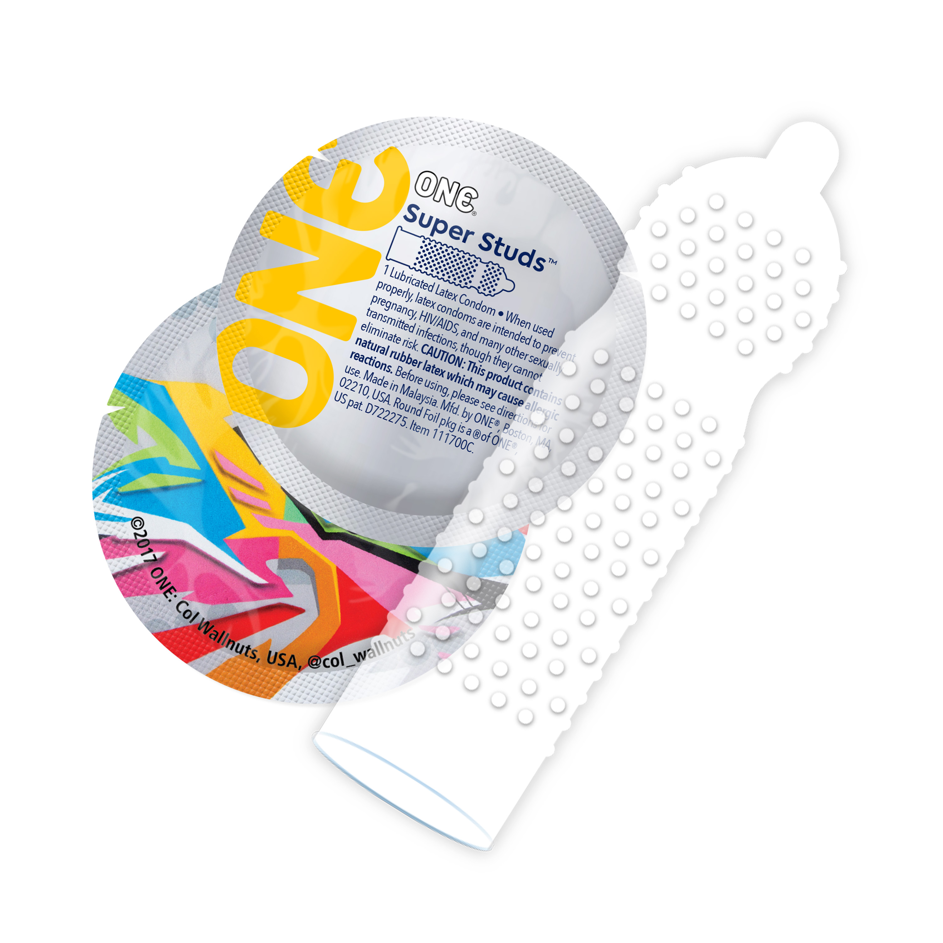 ONE «Super Studs» 12 genoppte Kondome - vegan & ohne schädlichen Inhaltsstoffe
